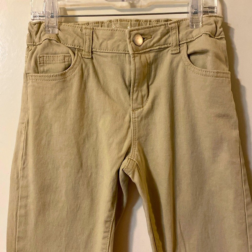 Girls Tan Uniform Pants Straight Leg